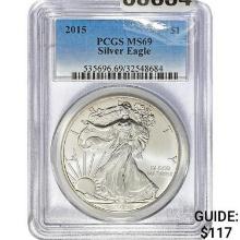 2015 $1 Silver Eagle PCGS MS69