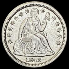 1842 Seated Liberty Dime CHOICE AU CHOICE AU
