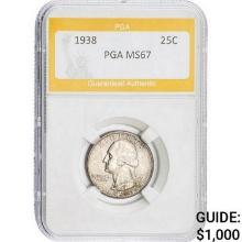 1938 Washington Quarter PGA MS67