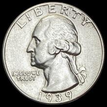 1939-D Washington Quarter CHOICE BU CHOICE BU