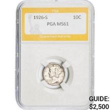 1926-S Mercury Dime PGA MS61