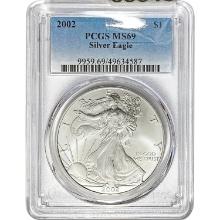 2002 $1 Silver Eagle PCGS MS69