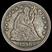 1890 Seated Liberty Quarter NICELY CIRCULATED NICELY CIRCULATED