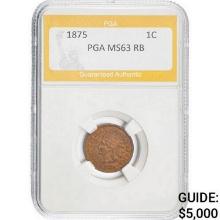 1875 Indian Head Cent PGA RB MS63