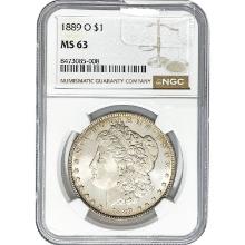 1889-O Morgan Silver Dollar NGC MS63