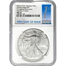 2020(S) Silver Eagle NGC MS70