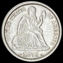 1873 Seated Liberty Dime CLOSELY UNCIRCULATED CLOSELY UNCIRCULATED