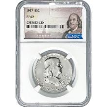1957 Franklin Half Dollar NGC PF67