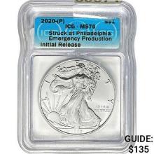2020-(P) Silver Eagle ICG MS70