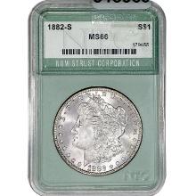 1882-S Morgan Silver Dollar NTC MS66