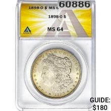 1898-O Morgan Silver Dollar ANACS MS64