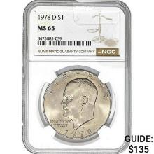 1978-D Eisenhower Dollar NGC MS65