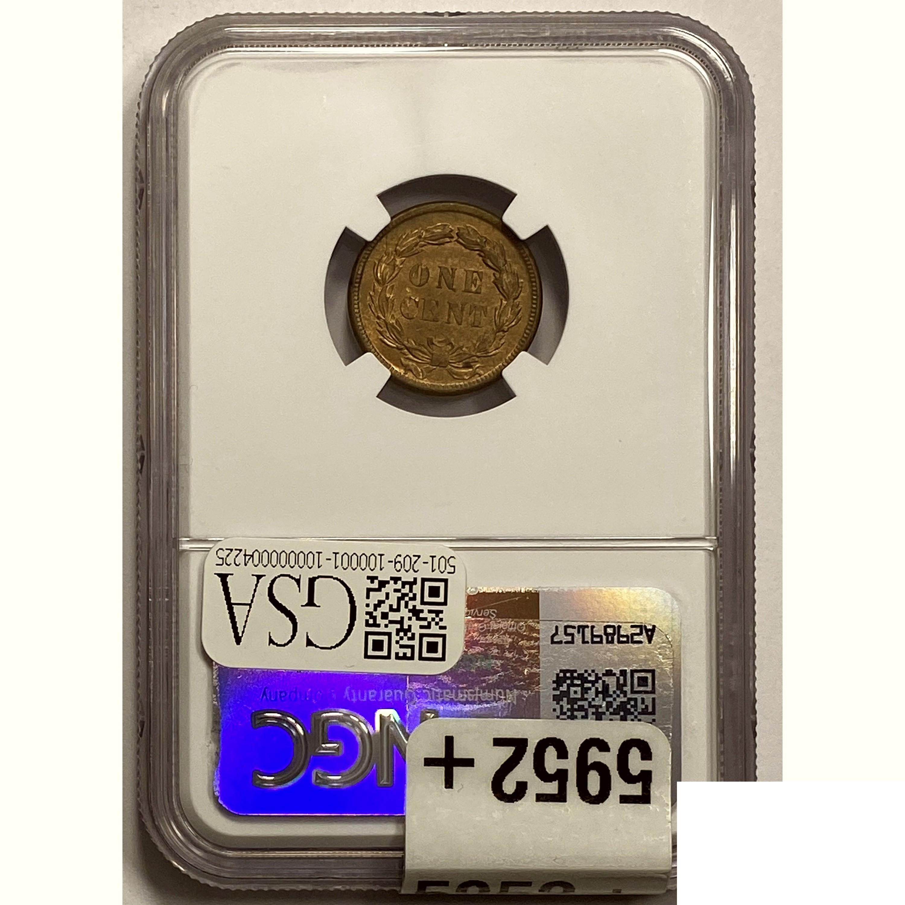 1859 Indian Head Cent NGC MS64