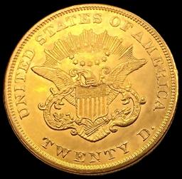 1855 $20 Gold Double Eagle UNCIRCULATED