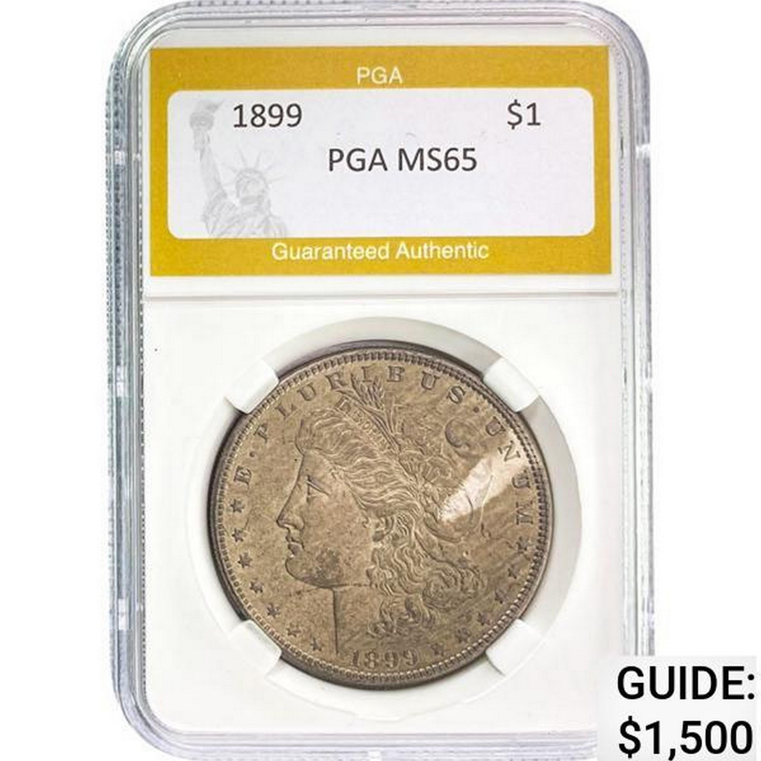 1899 Morgan Silver Dollar PGA MS65 MS65