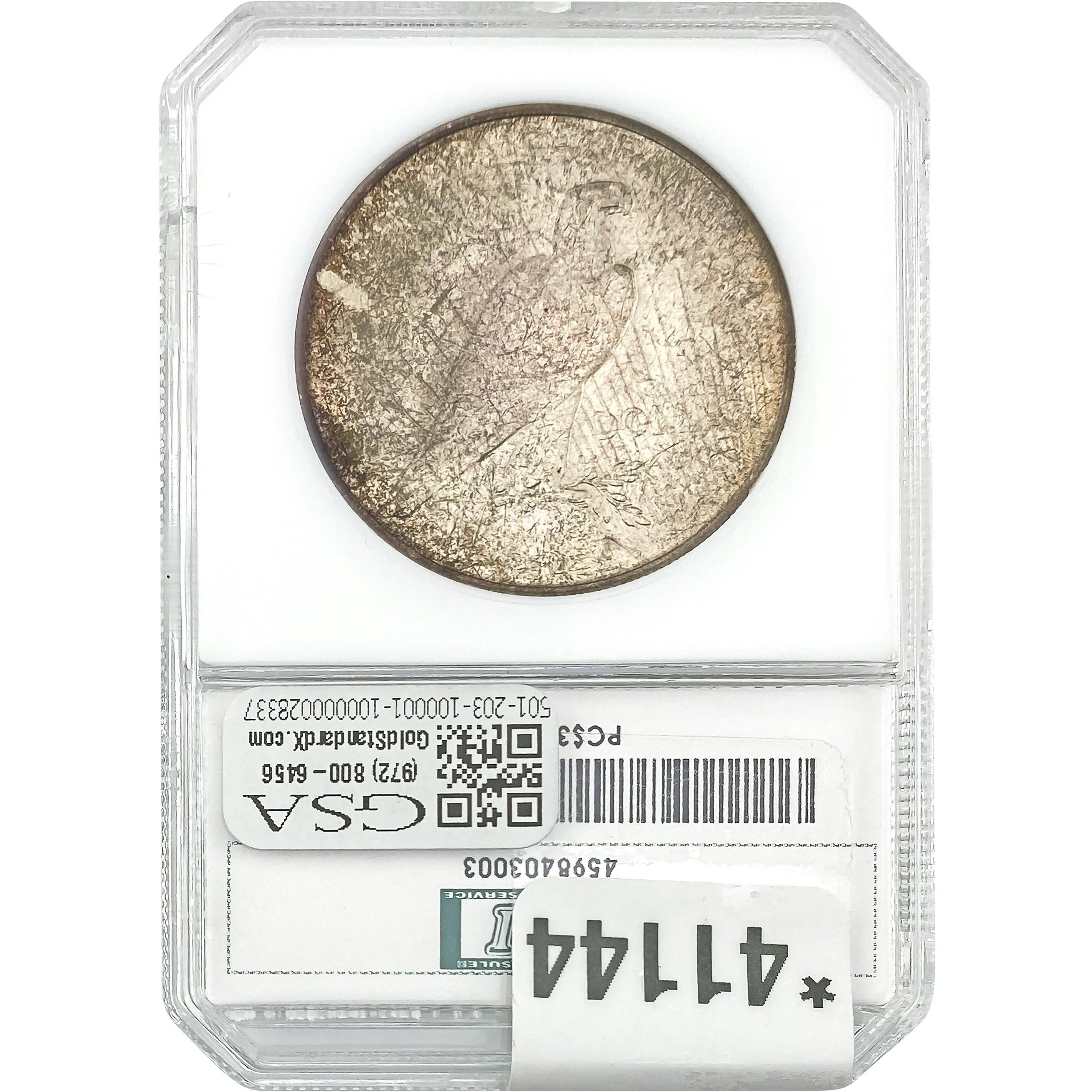 1935-S Peace Dollar PCI MS62