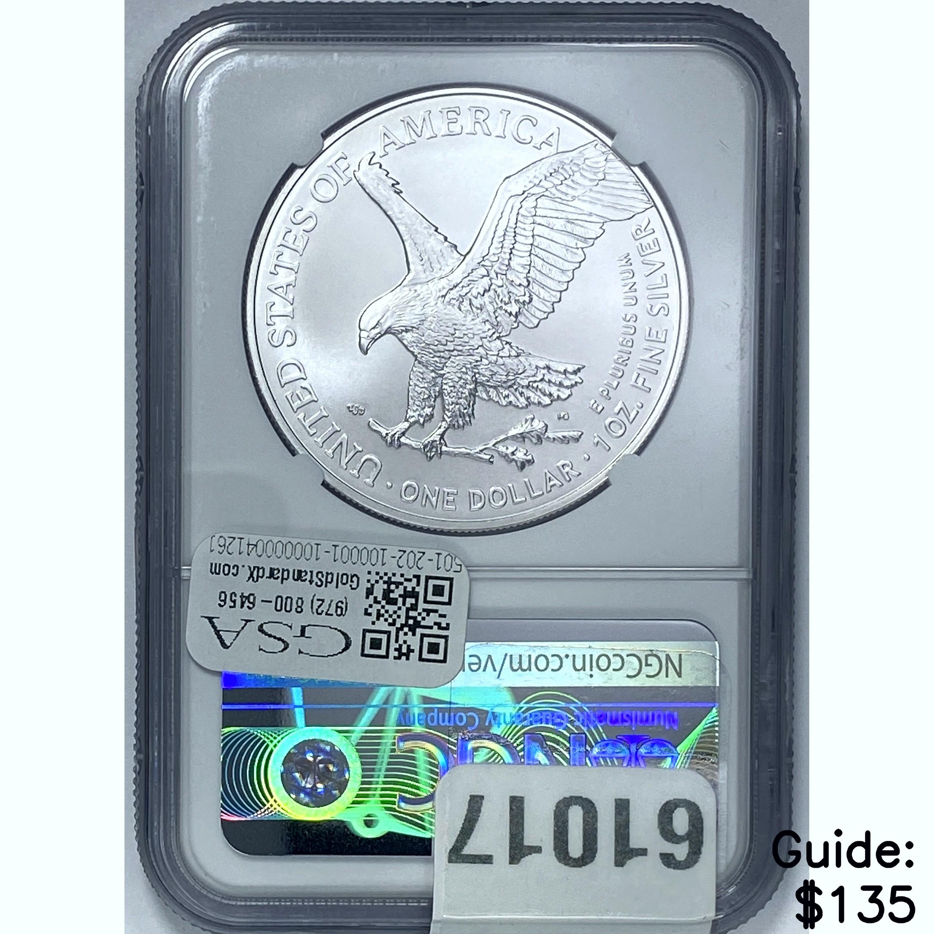 2023 Silver Eagle NGC MS70