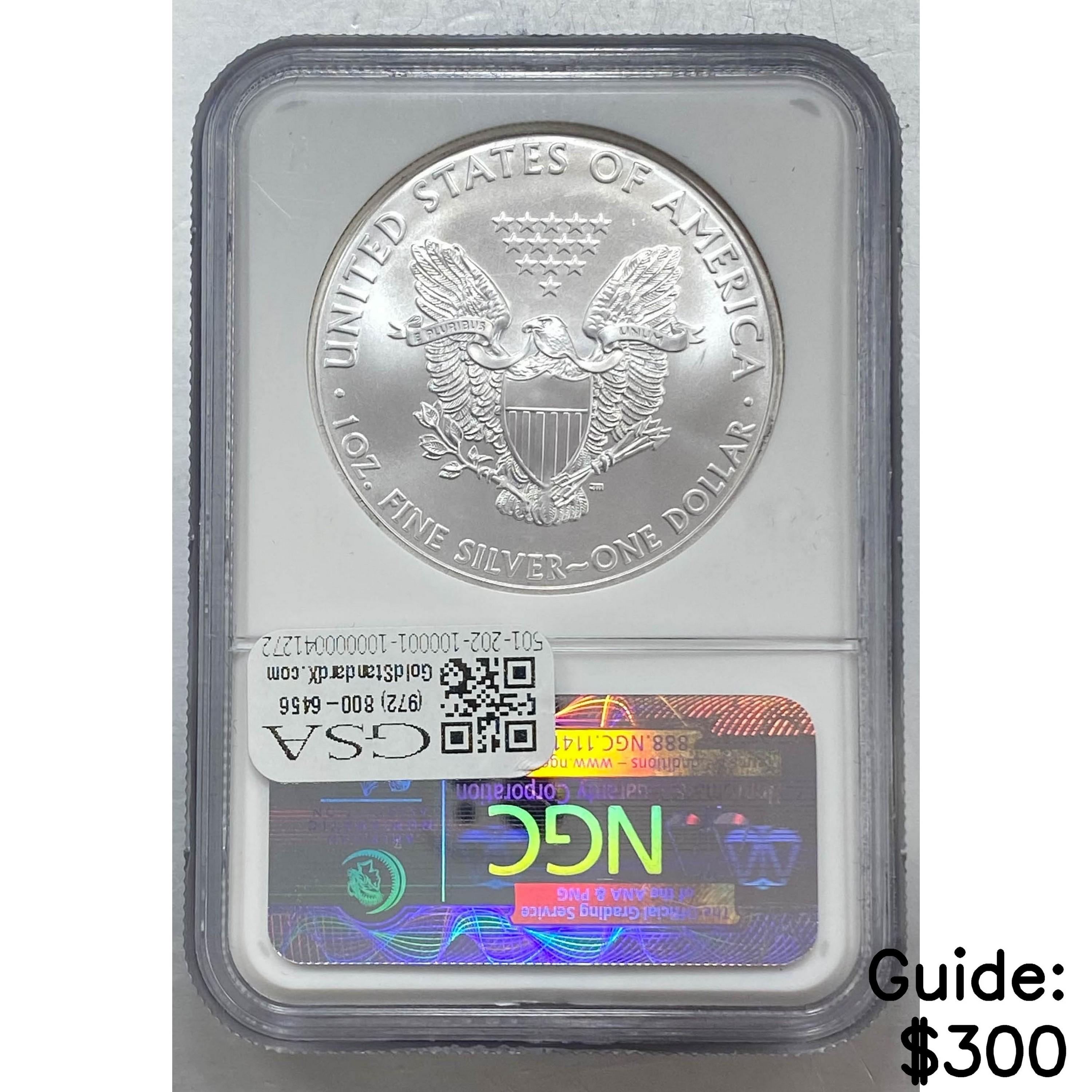 [3] 2008-2010 Silver Eagle NGC GEMUNC