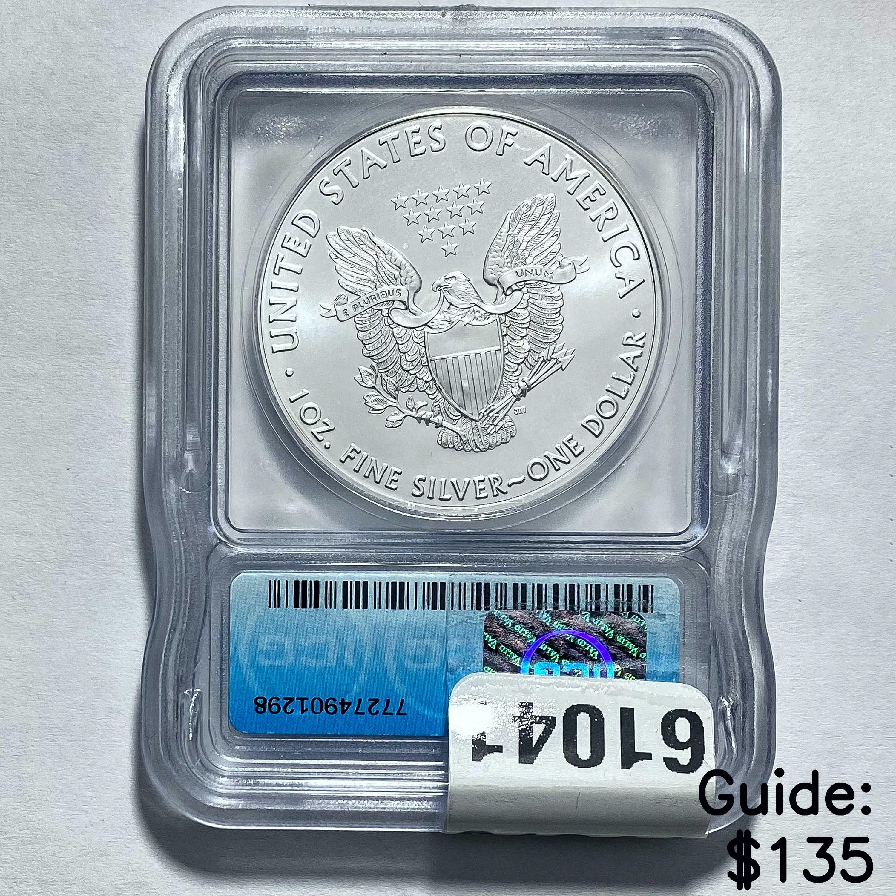 2018 Silver Eagle ICG MS70