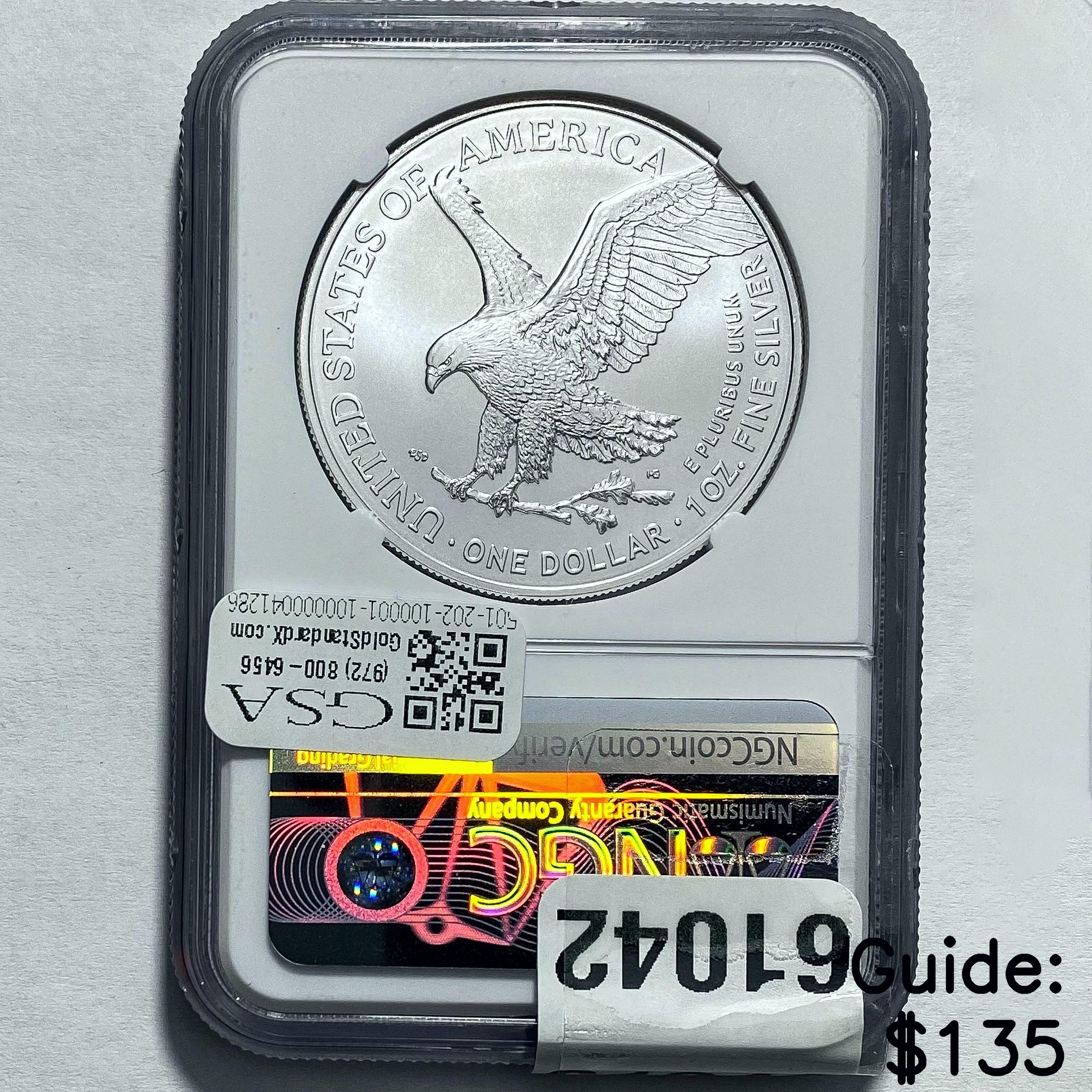 2023 Silver Eagle NGC MS 70