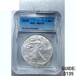 2018 Silver Eagle ICG MS70