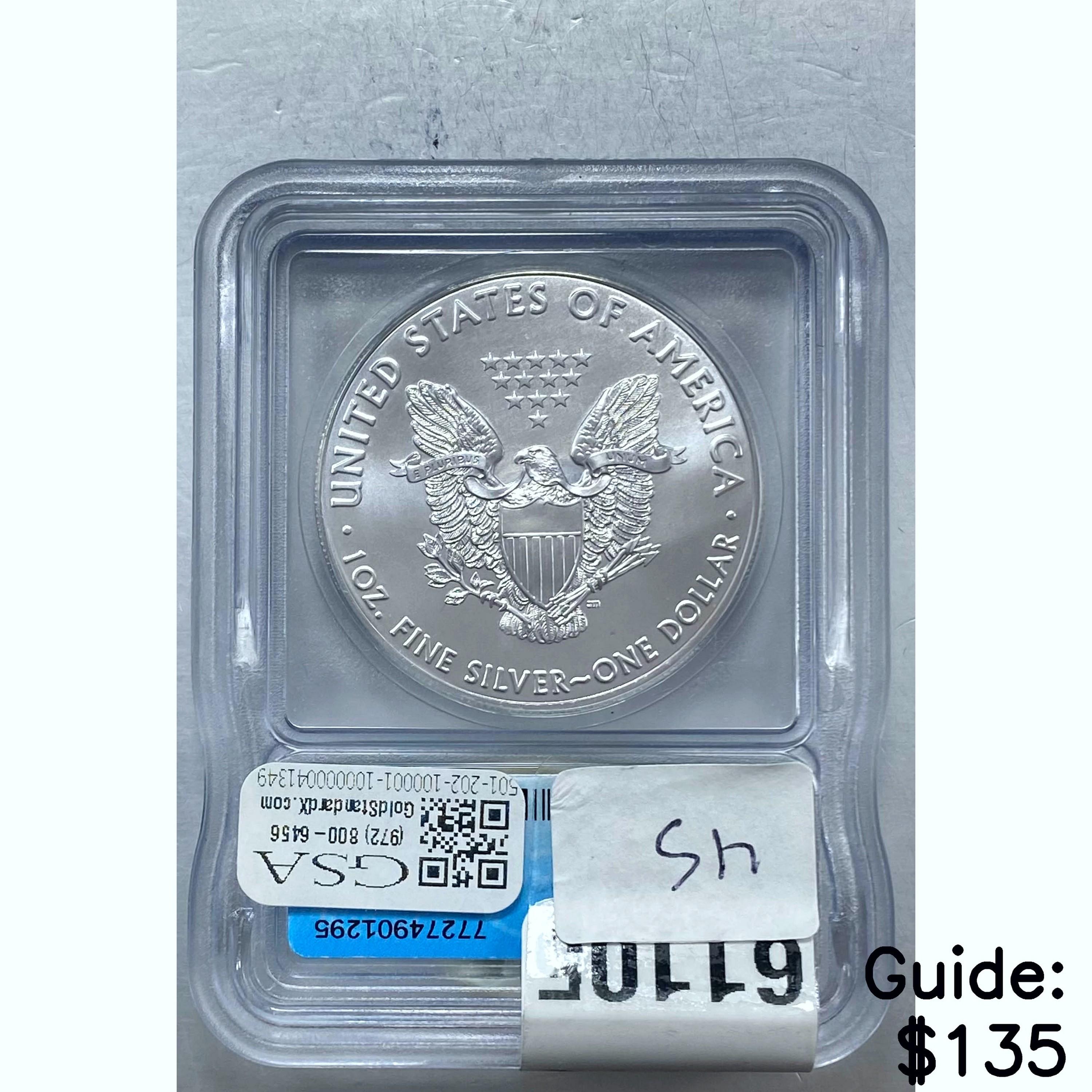 2018 Silver Eagle ICG MS70