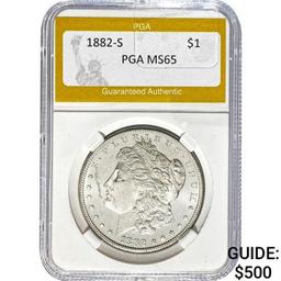 1882-S Morgan Dollar PGA MS65