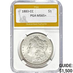 1883-CC Morgan Dollar PGA MS65+