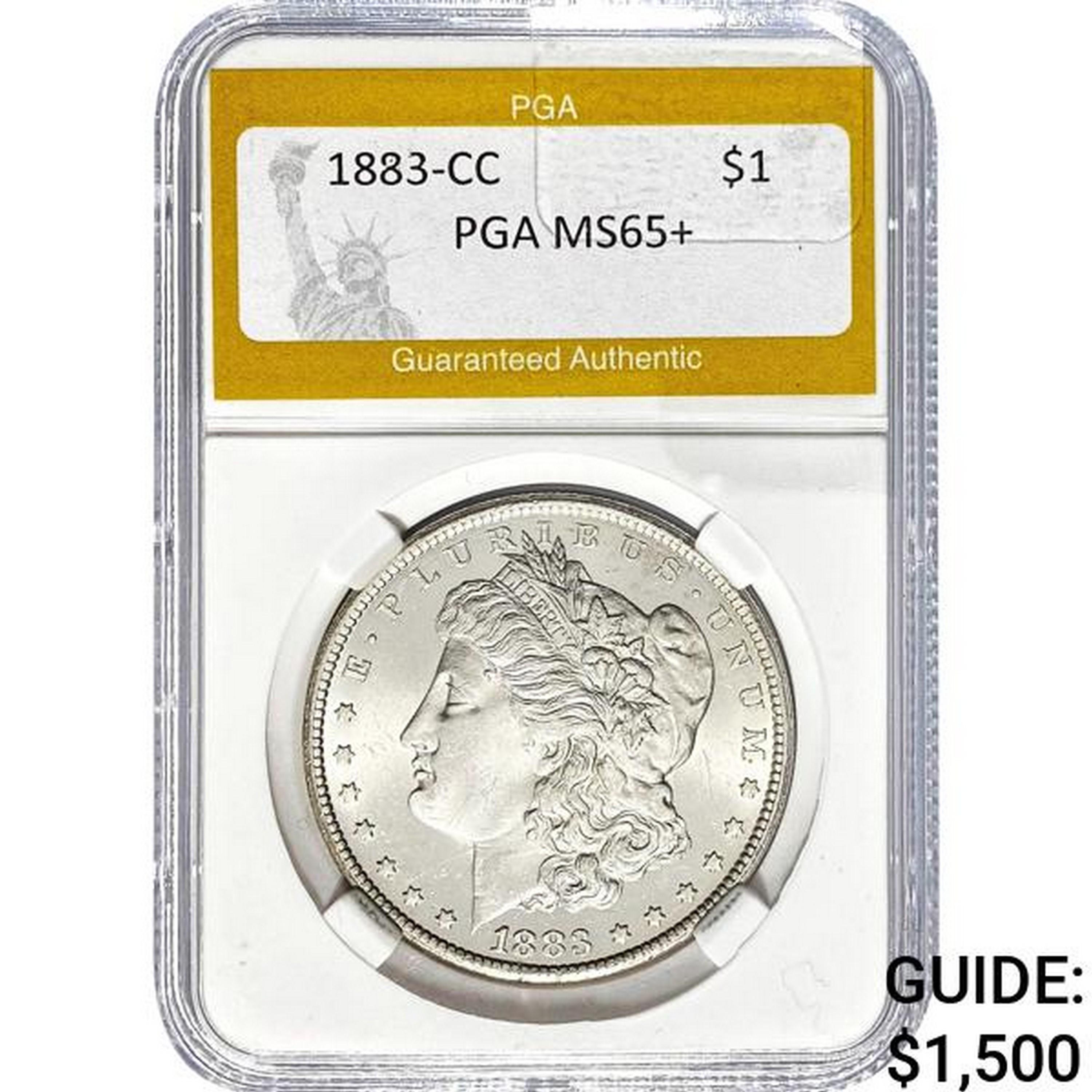 1883-CC Morgan Dollar PGA MS65+