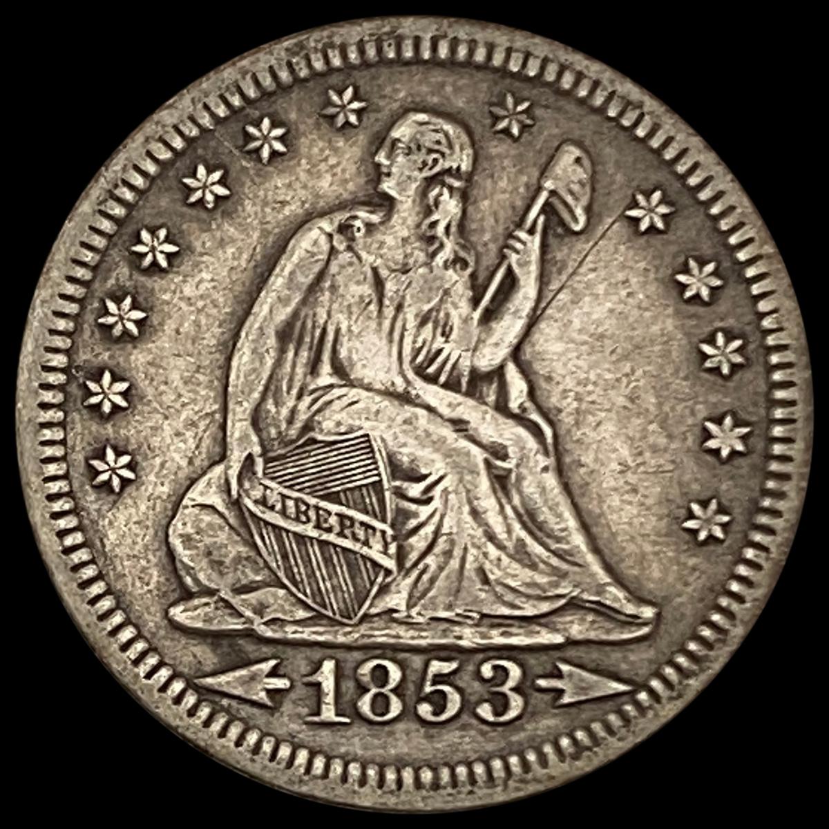 1853 Seated Liberty Quarter LIGHTLY CIRCULATED