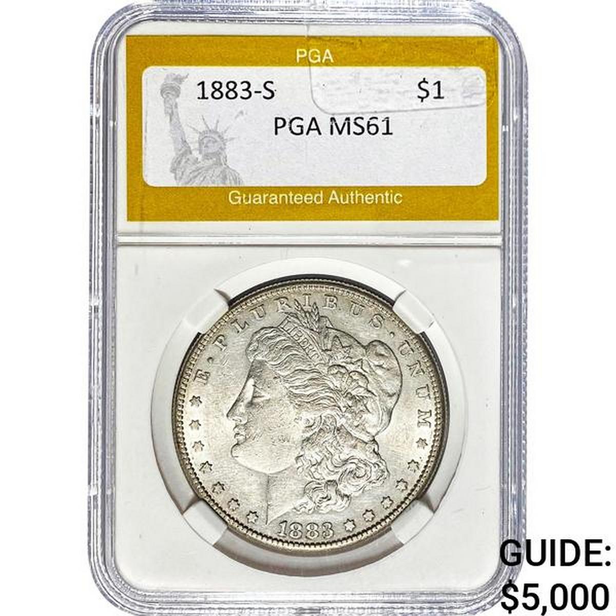 1883-S Morgan Dollar PGA MS61
