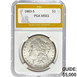 1883-S Morgan Dollar PGA MS61