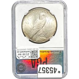 1926-S Peace Dollar PGA MS65