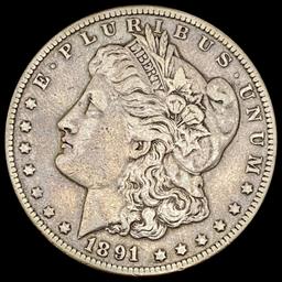 1891-CC Morgan Silver Dollar LIGHTLY CIRCULATED
