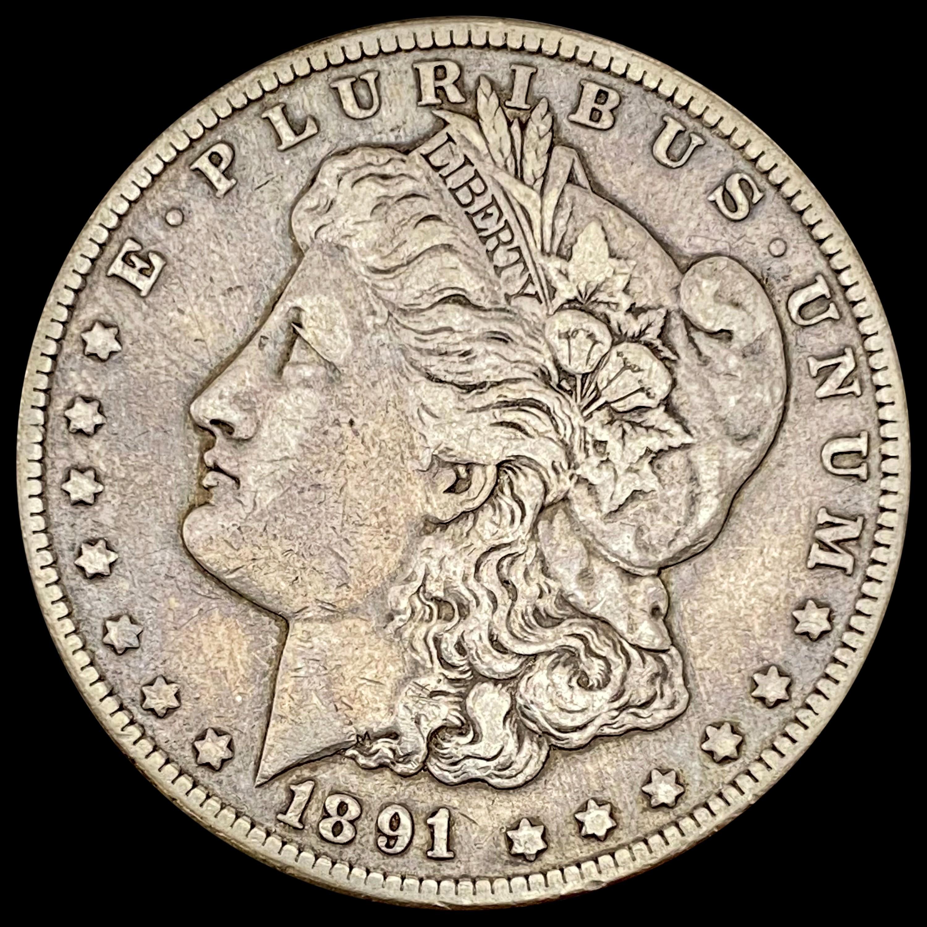 1891-CC Morgan Silver Dollar LIGHTLY CIRCULATED