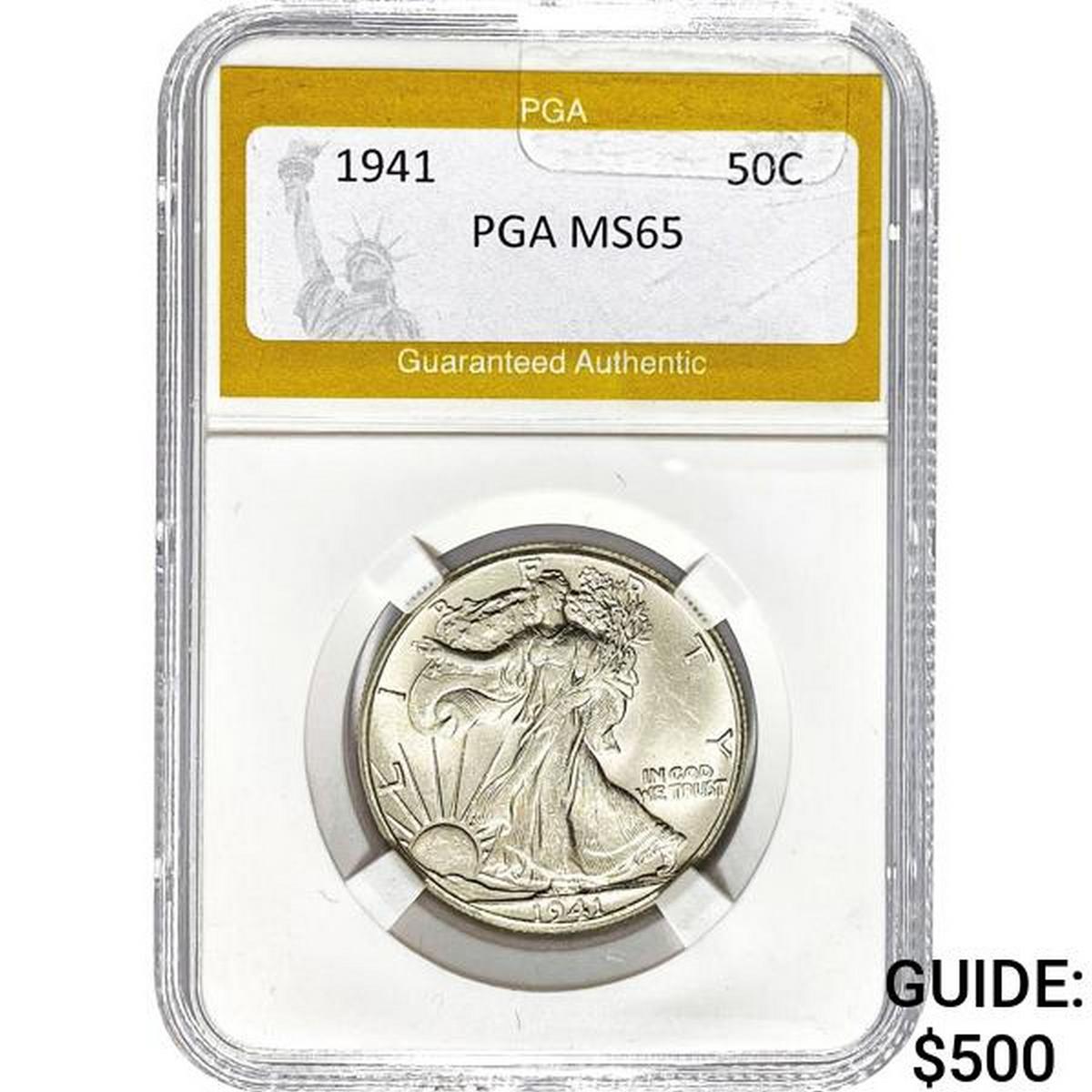 1941 Walking Liberty Half Dollar PGA MS6