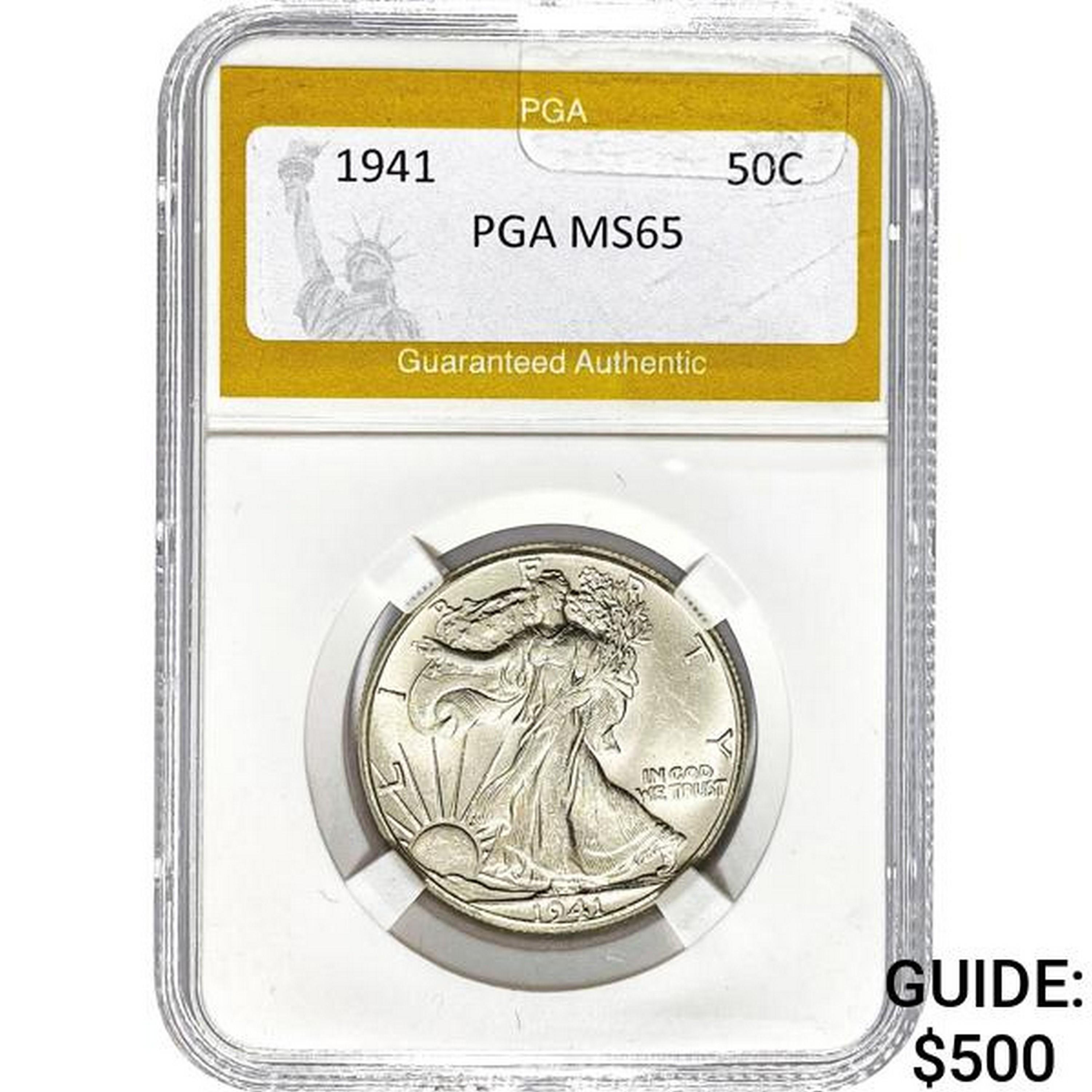 1941 Walking Liberty Half Dollar PGA MS6