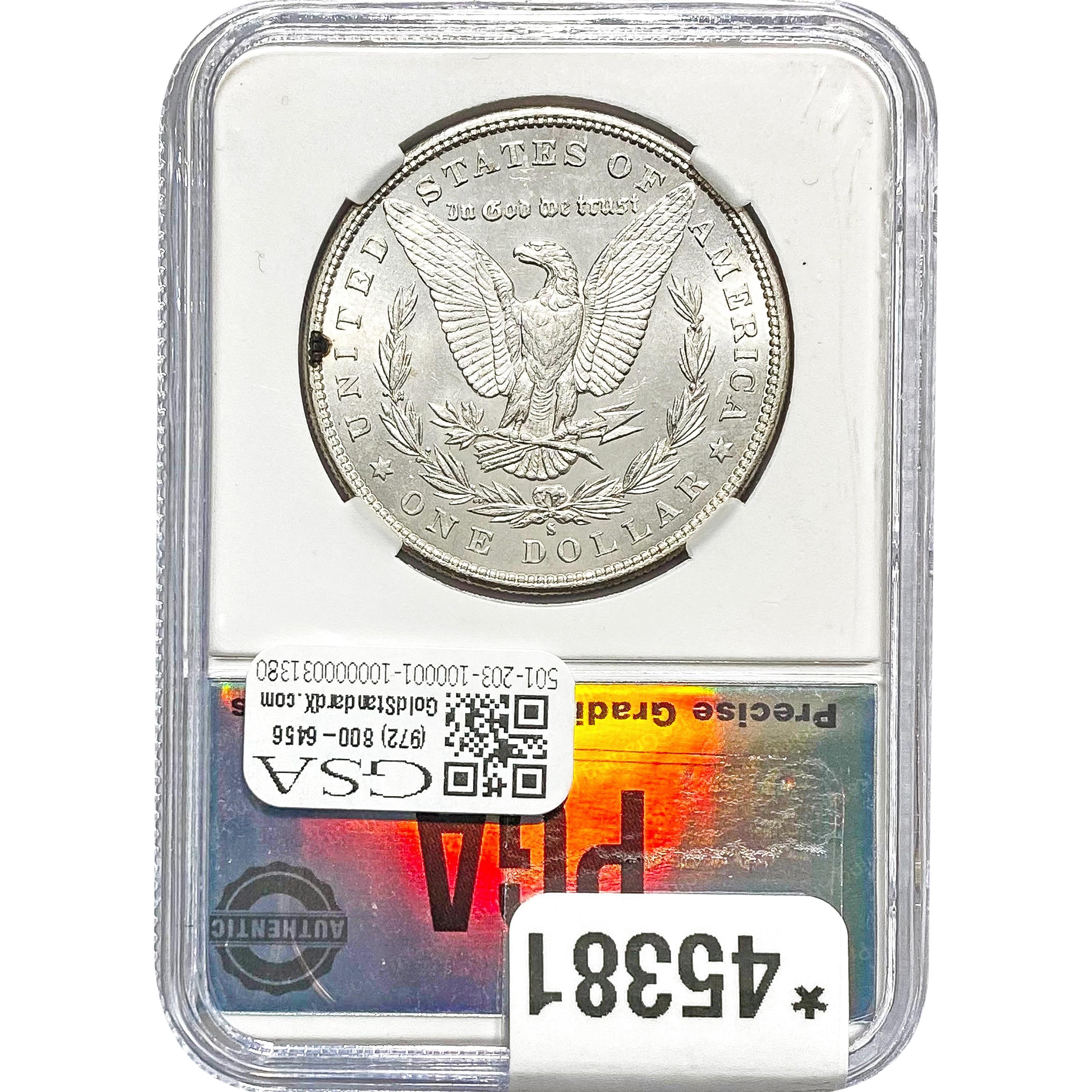 1880-S Morgan Silver Dollar PGA MS67