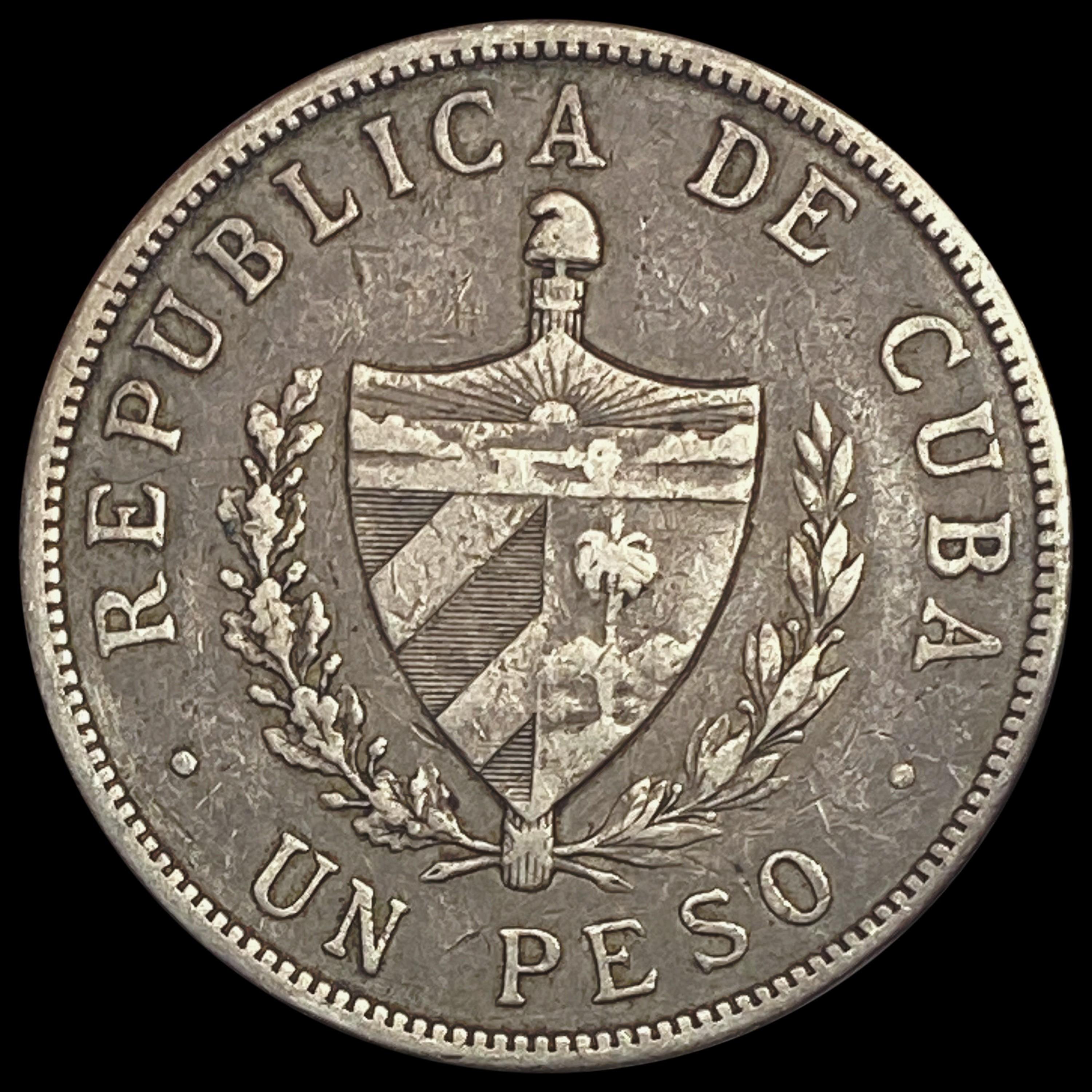 1916 CUBA PESO NEARLY UNCIRCULATED