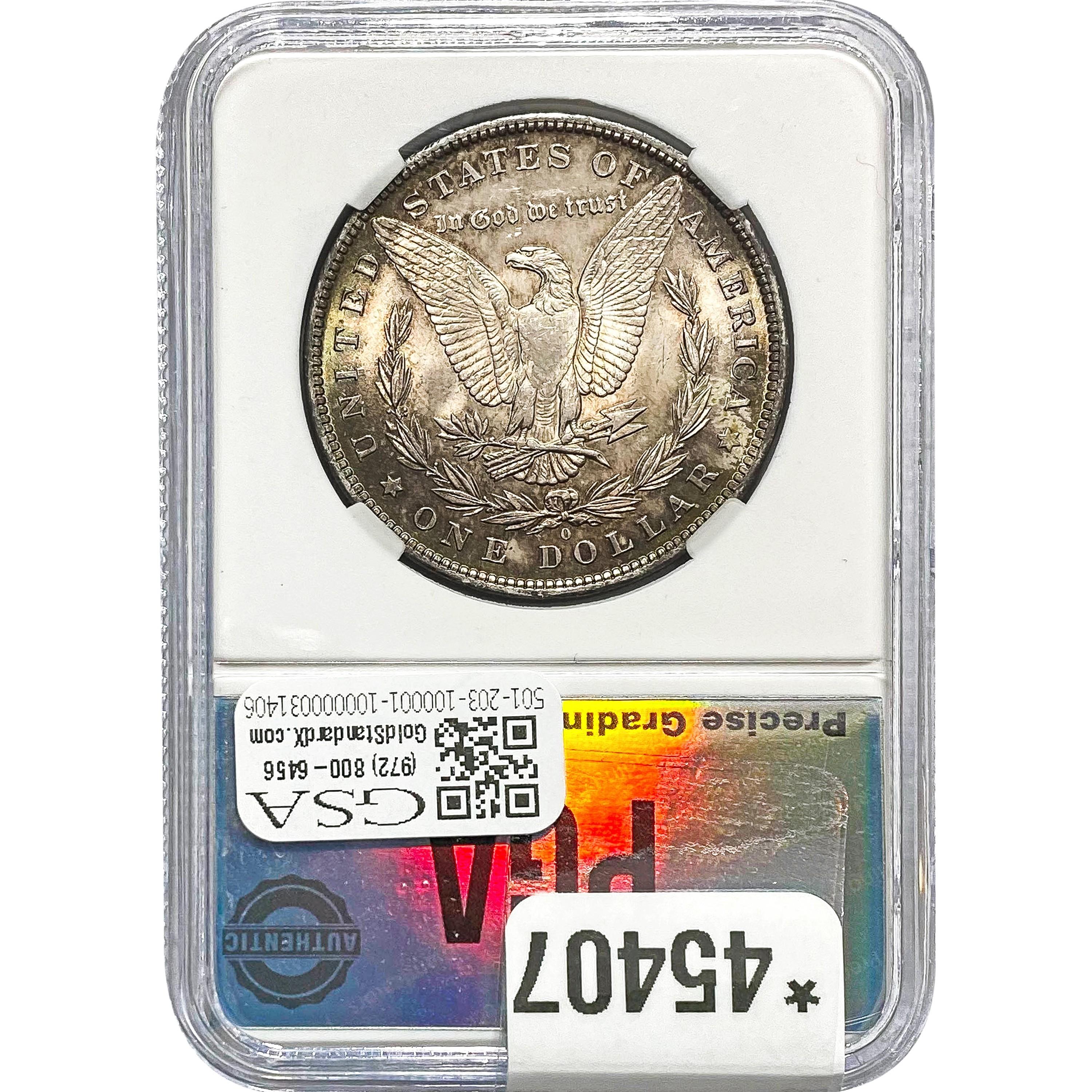 1883-O Morgan Dollar PGA MS65