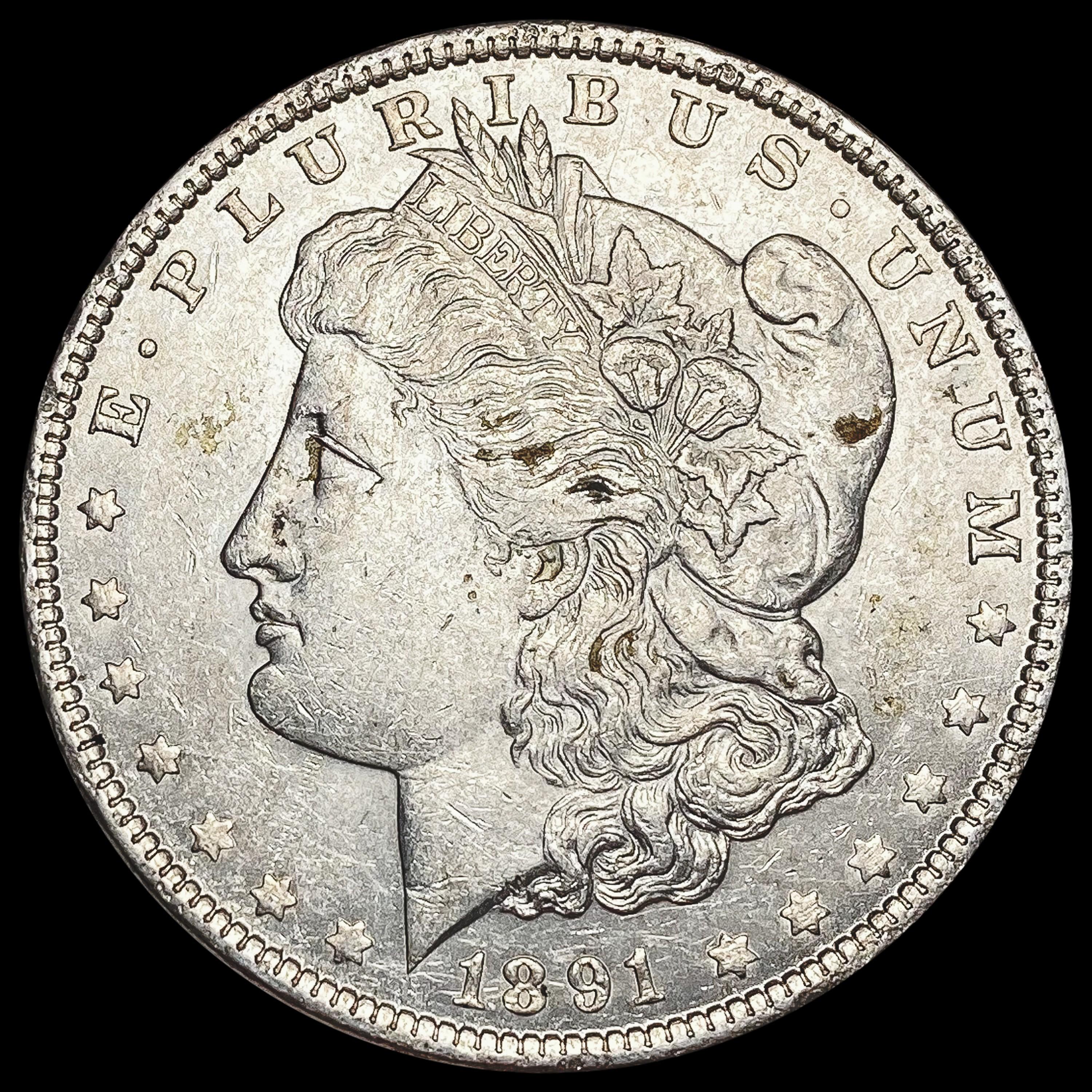 1891 Morgan Silver Dollar CLOSELY UNCIRCULATED