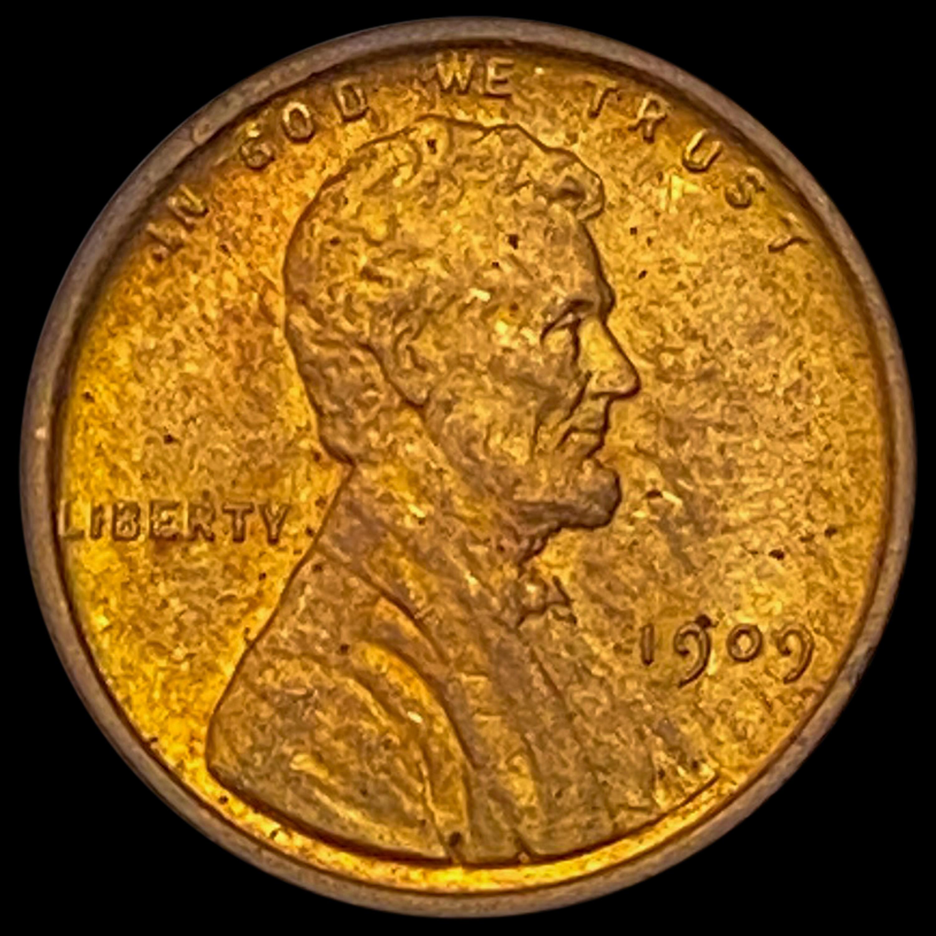 1909 RD Wheat Cent ABOUT UNC