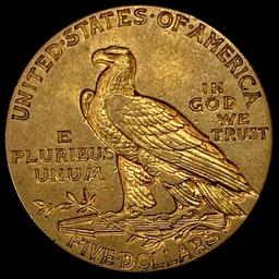 1913 Indian Head $5 Gold Half Eagle UNCIRCULATED
