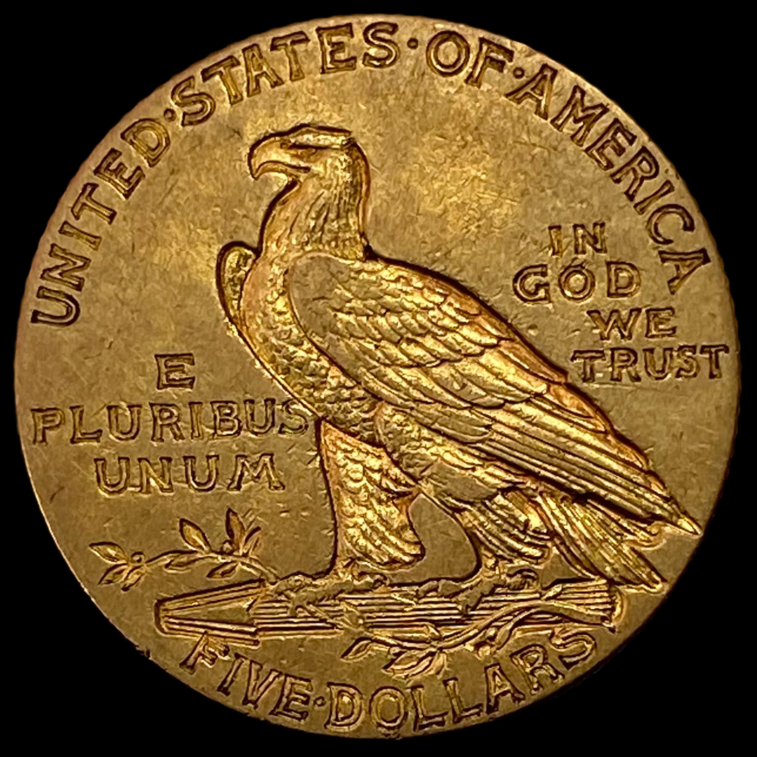 1913 Indian Head $5 Gold Half Eagle UNCIRCULATED