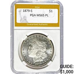 1879-S Morgan Dollar PGA MS65 PL