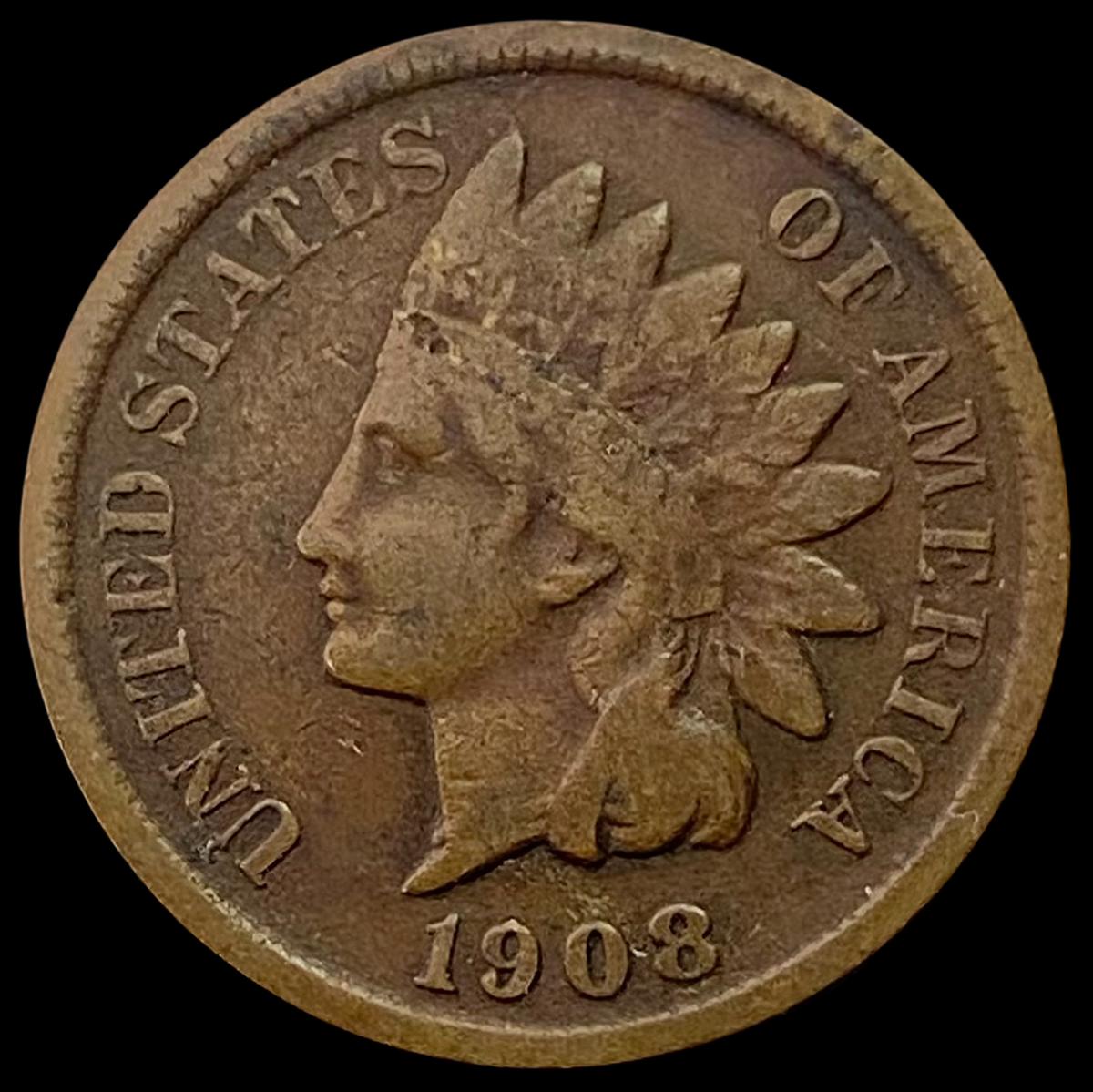 1908-S Indian Head Cent LIGHTLY CIRCULATED