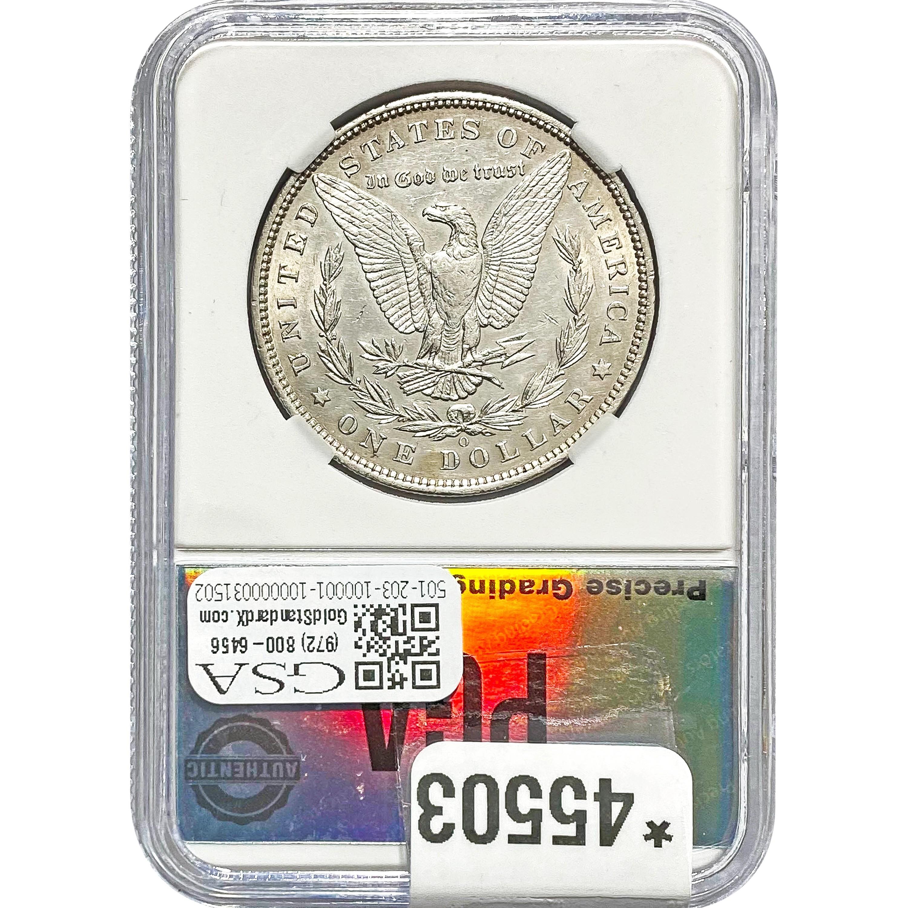 1897-O Morgan Silver Dollar PGA MS62