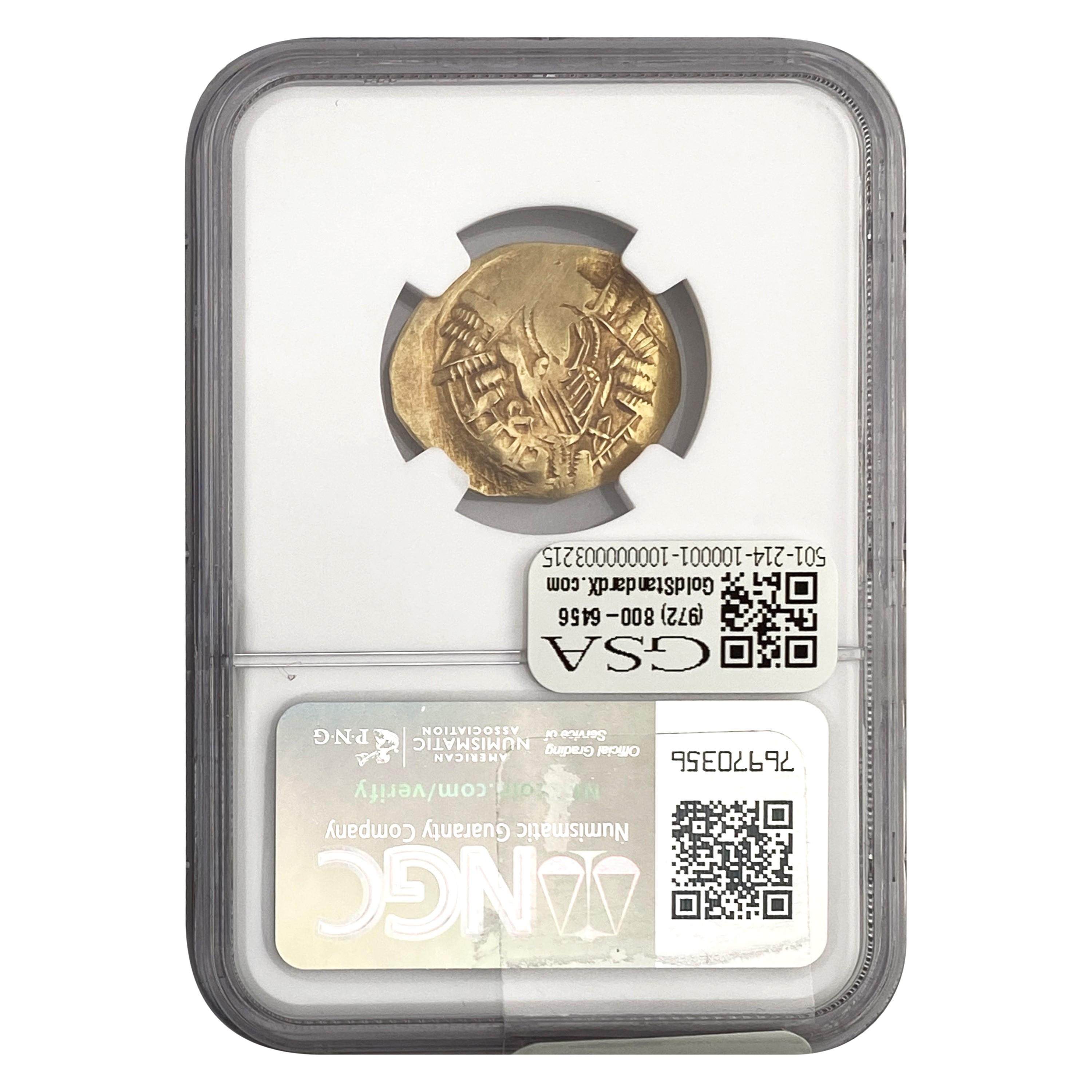 Byzantine Andr.II/Michael IX AD 1294-1320 Gold Hype. NGC CH XF