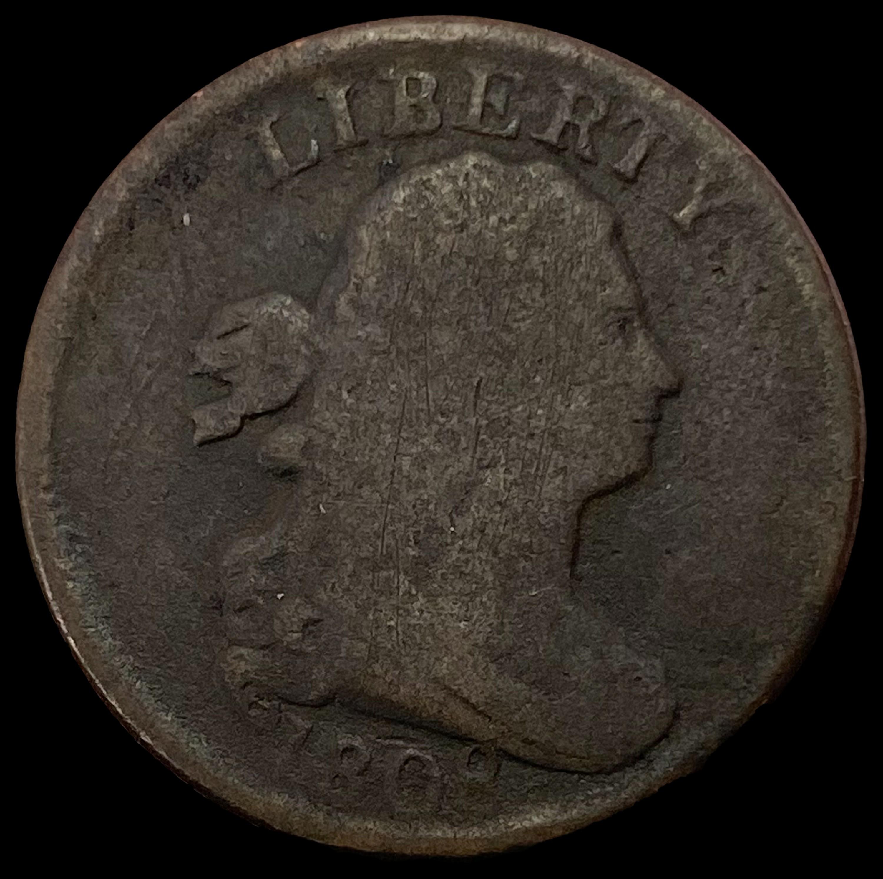 1808 Draped Bust Half Cent LIGHTLY CIRC