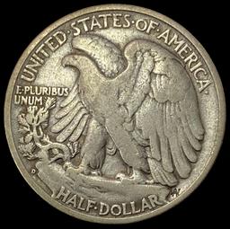 1938-D SILVER Walking Liberty Half Dollar LIGHTLY CIRCULATED
